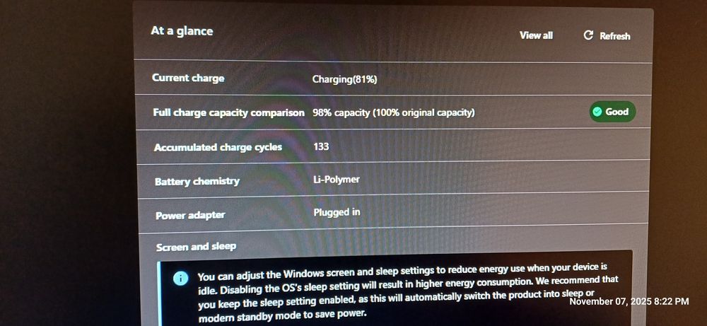 Baterie originala Lenovo L23D3PF0 IdeaPad Slim 3 15IRH8 capacitate 98%