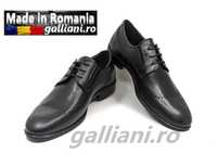 Pantofi negri eleganti barbati-fabricat in Romania din piele naturala