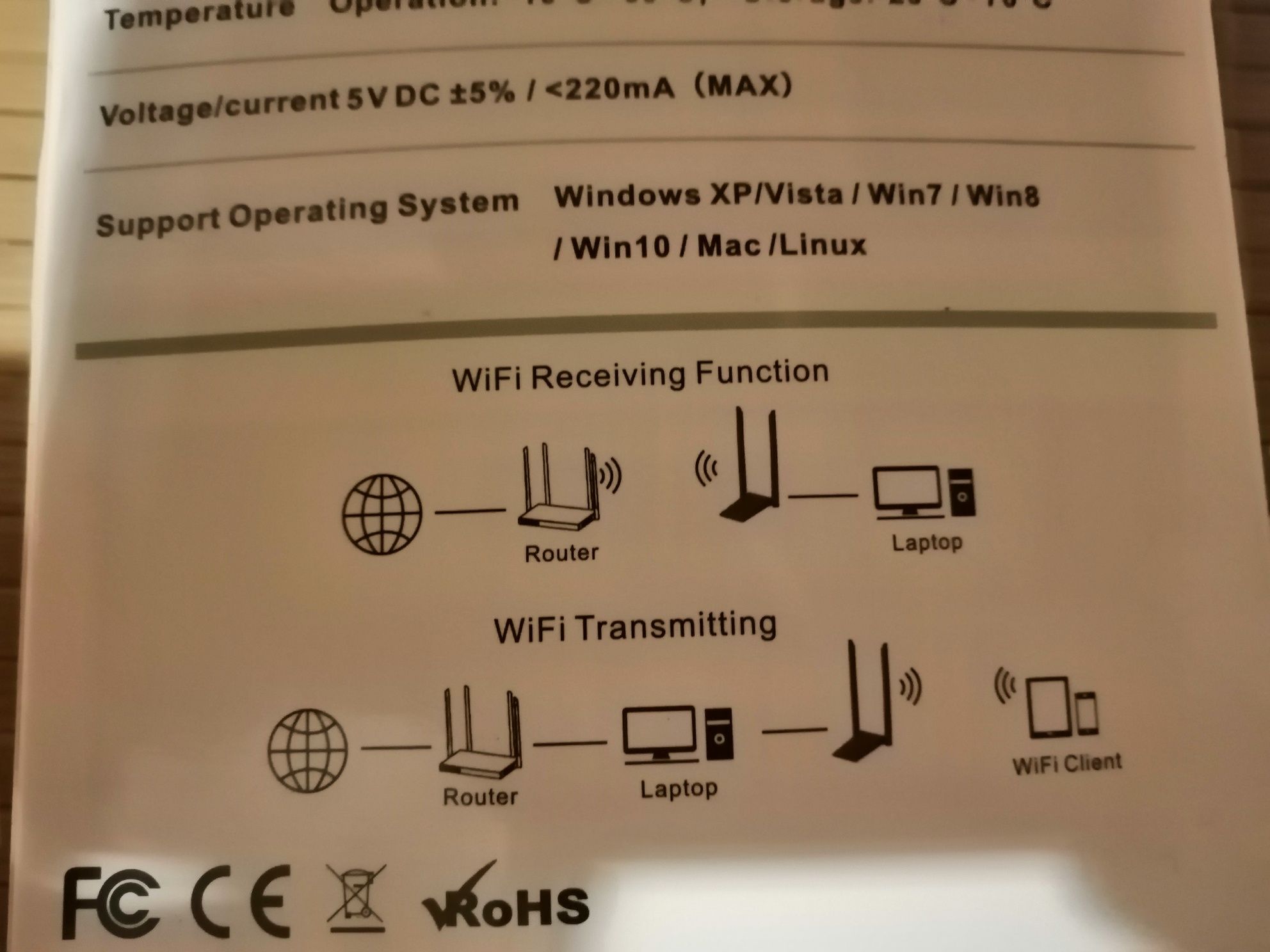 Wi Fi безжичен мрежов адаптер