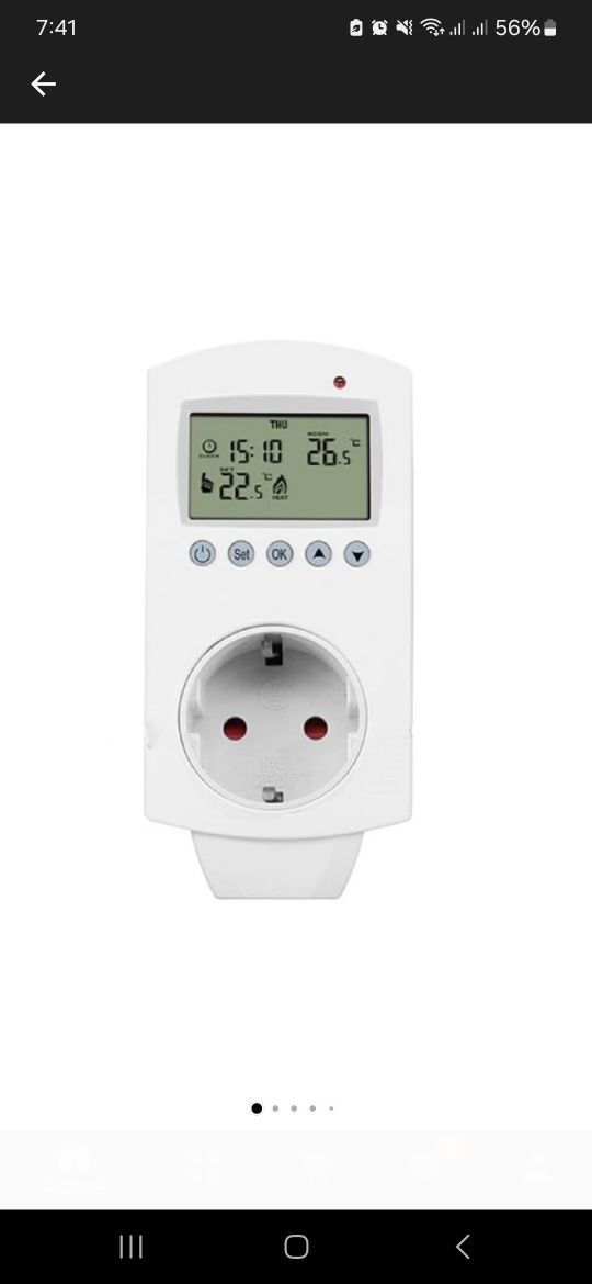 Priza inteligenta termostat 16 A controlata prin WIFI si Internet pent
