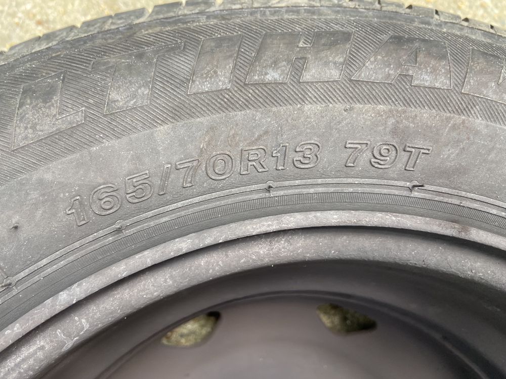 2 броя джанти с летни гуми Firestone 165/70/13 79T