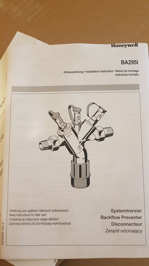 Backflow prevenit Honeywell din inox 1 1/2" si 2" pert pe bucată