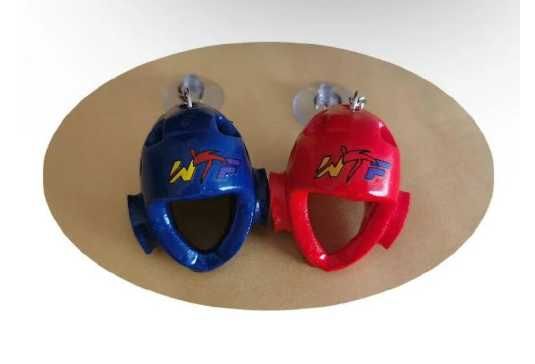Брелок синий шлем для таэквондо брелок красный шлем для тхэквондо