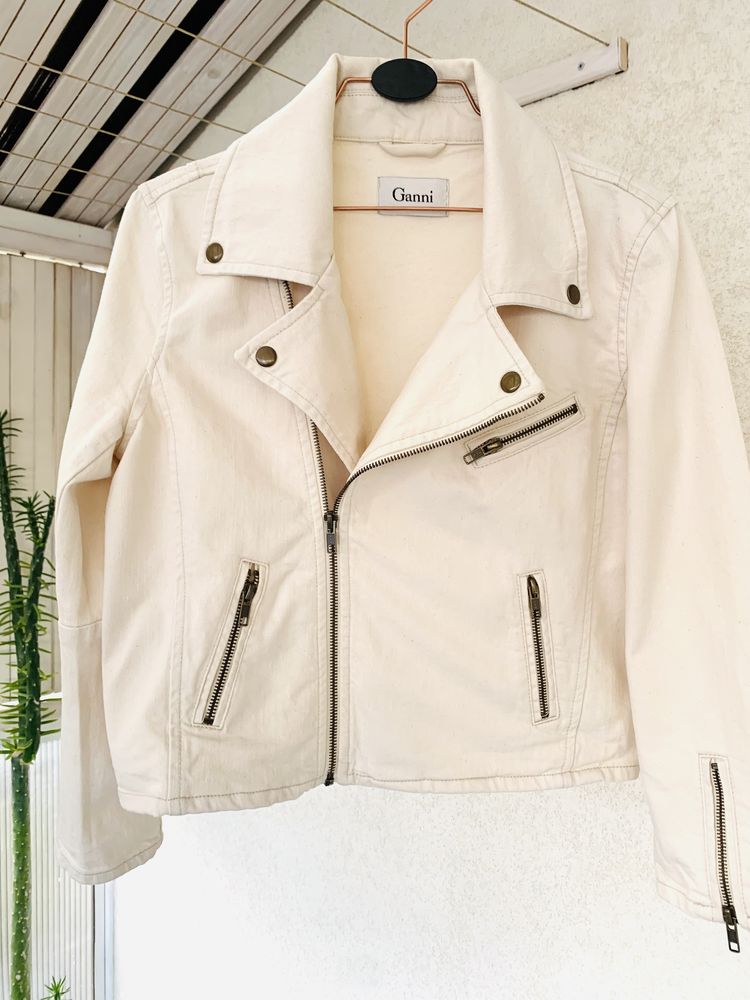 Ganni оригинал дънково яке тип biker jacket