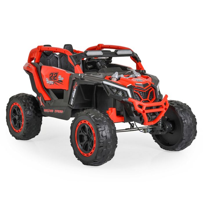 ТОП ЦЕНА!НОВО!Акумулаторен джип Kansas RED с 24V батерия,меки гуми,4x4