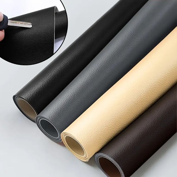 Rola Piele Neagra Autoadeziva pentru reparatii canapele tapițerie etc