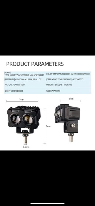 Proiector Bi LED moto enduro atv scuter barca utilaj etc lumini ceata