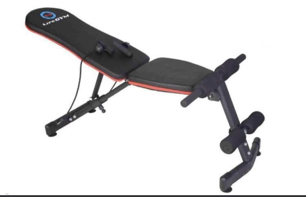 Лежак для пресса и штанга Скамья для штанга и гантели
