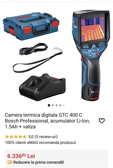 Cameră de termoviziune Bosch GTC 400 C