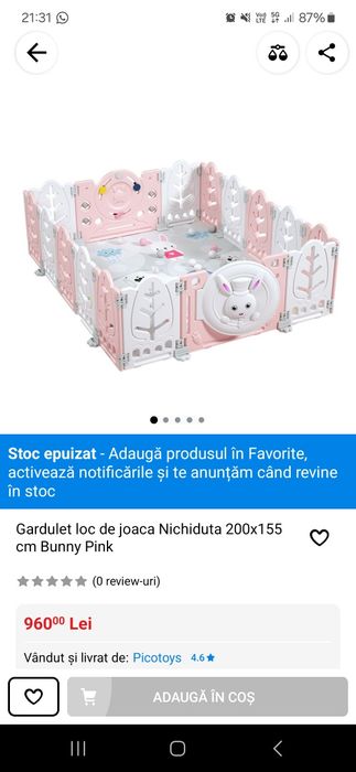 Tarc copii - Gărduleț loc de joacă pentru copii Nichiduta 200x155 cm B