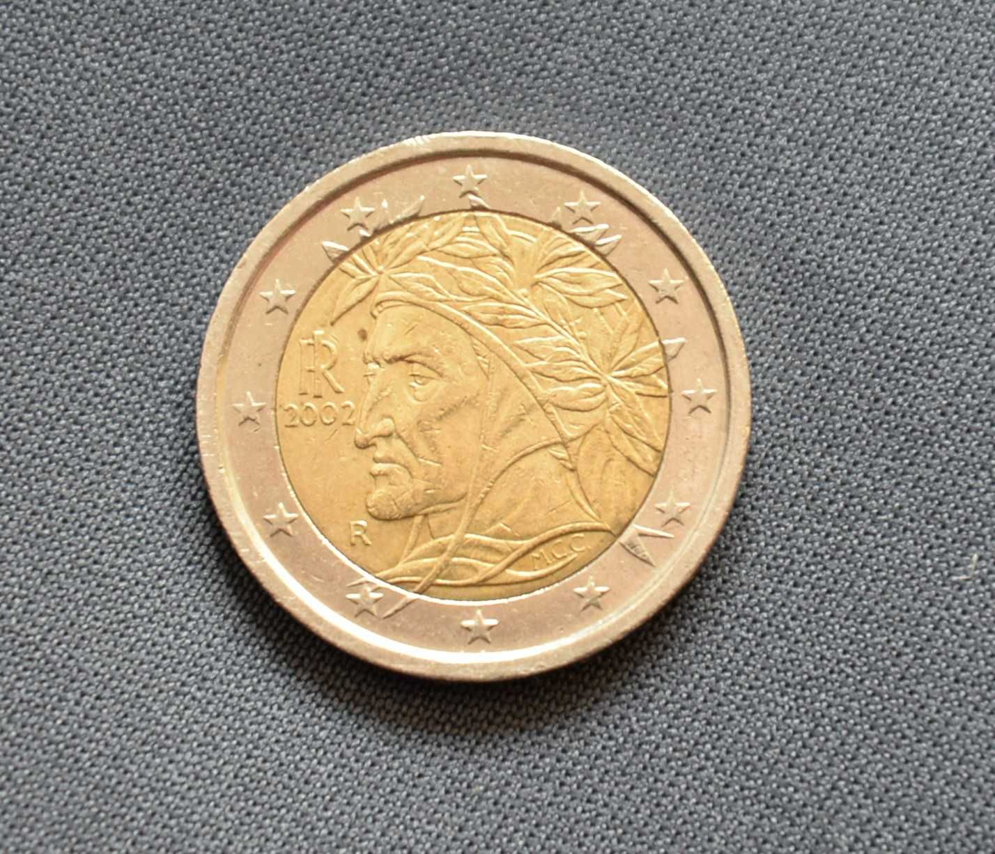 Moneda 2 Euro 2002 Italia, Dante