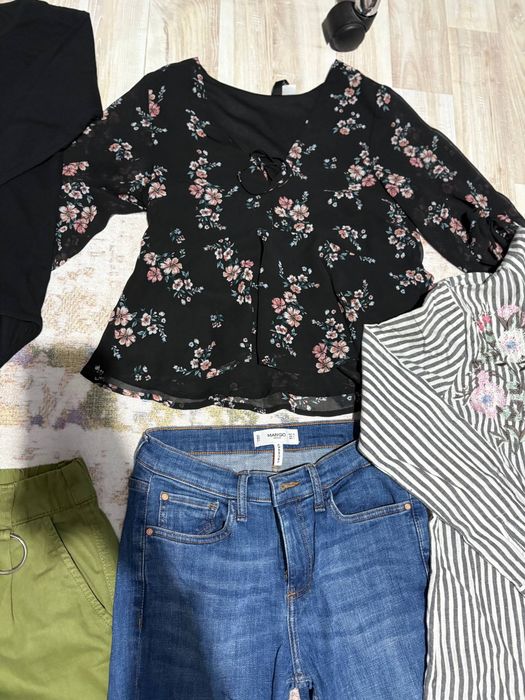 Комплект дънки + панталони + блузи размер S