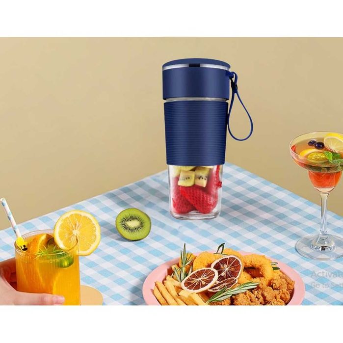 Mini Blender Electric, Incarcare USB, Compact, 6 Lame 3D, 18.000 RMP