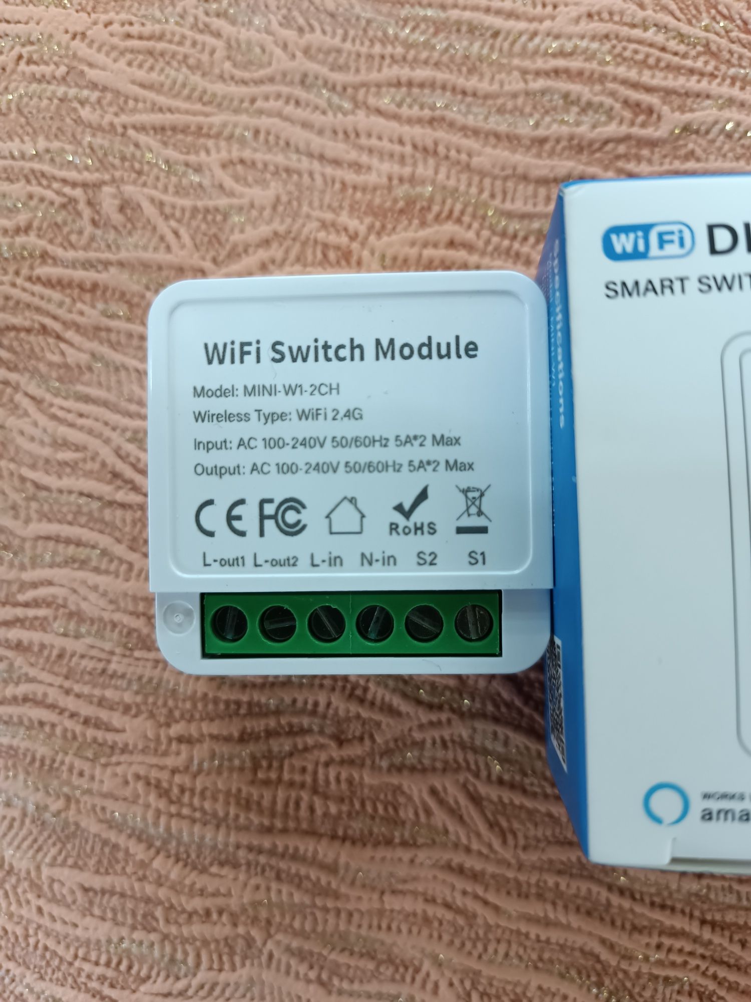 Wi Fi реле, двух клавишный умный выключатель, Tuya, Smartlife, Яндекс