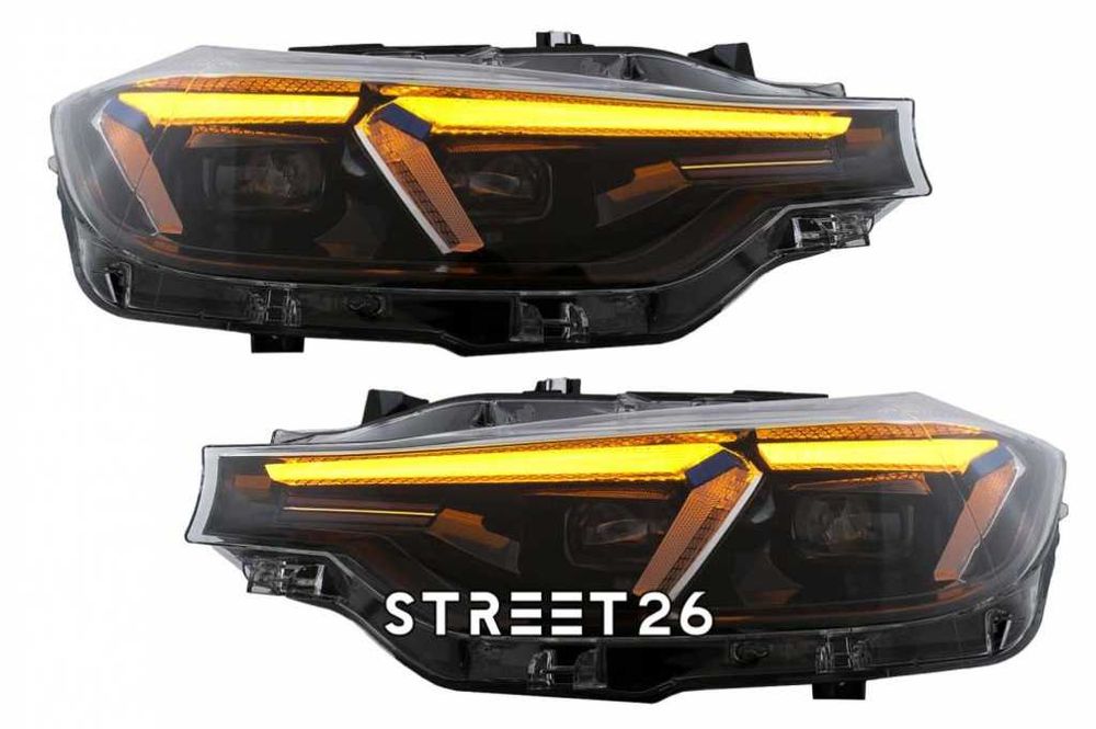 Faruri LED BMW Seria 3 F30 F31 (2011-2019) G20 Design Pentru Halogen