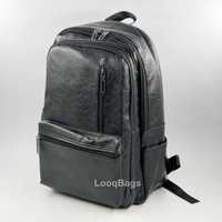Кожаный рюкзак черные стильный (8028)