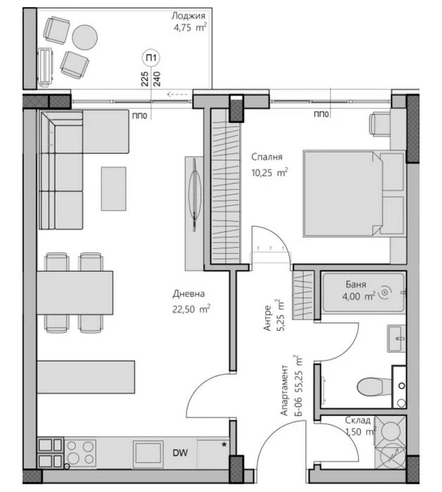 ПРЕД АКТ 14! Двустаен НОВА СГРАДА - Христо Смирненски