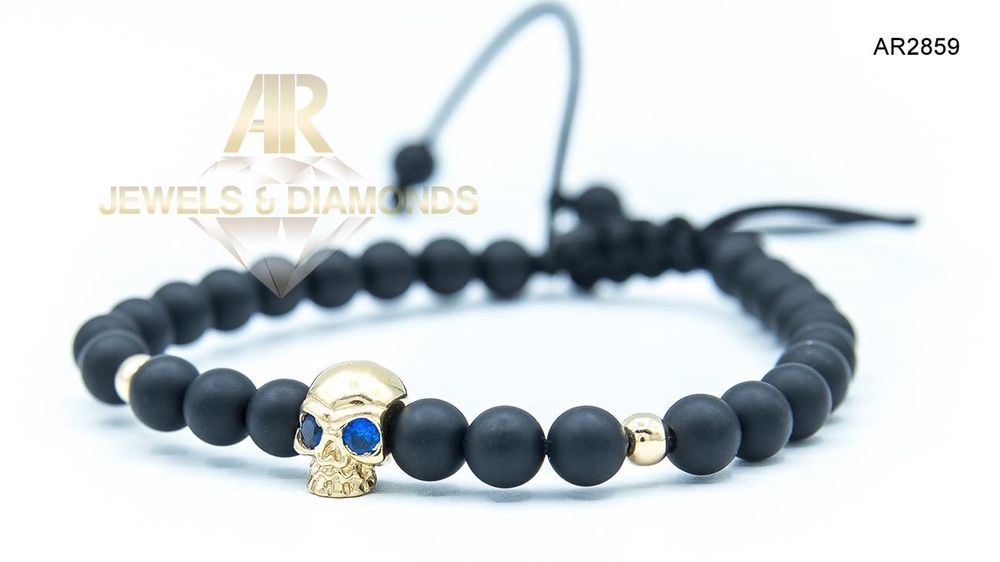 Bratara Aur 14 K Skull Collection ARJEWELS(AR2859)