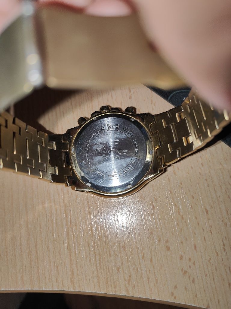 Часы Casio Edifice Chronograph (модель EF-518) в золотистом исполнении