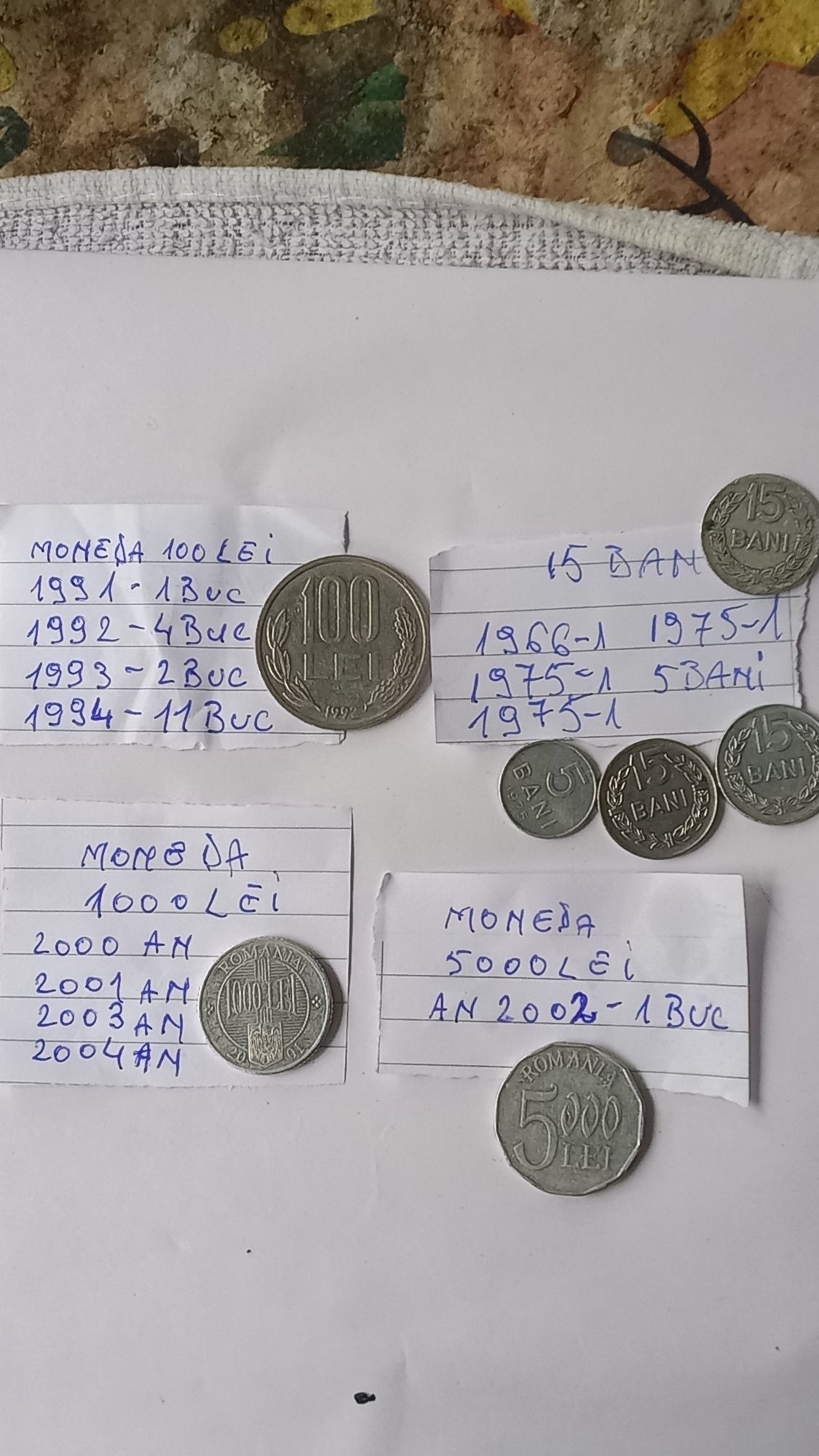 Monede vechi de vinzare  prețul este negociabil