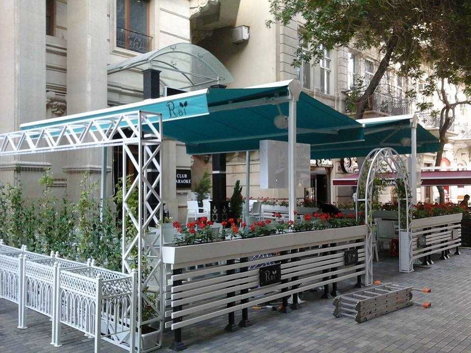 T Markiza Tent. Kafe restoran villa va uylar uchun soyabonlar.