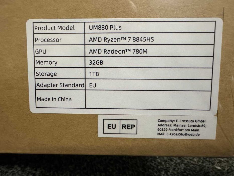 MiniPC / Minisforum UM880 Plus / AMD Ryzen 7 / 32+1 Tb / Sigilat