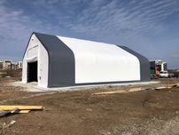 Cort 12,2x18,3x7 m,provizoriu,hale zincate