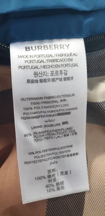 Burberry Down Jacket Slim Fit  50/L ОРИГИНАЛ! Мъжко Зимно пухено Яке