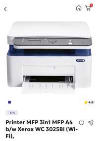 Printer MFP 3in1 MFP A4 b/w Xerox WC 3025BI (Wi-Fi), yangi,1 oyishladi