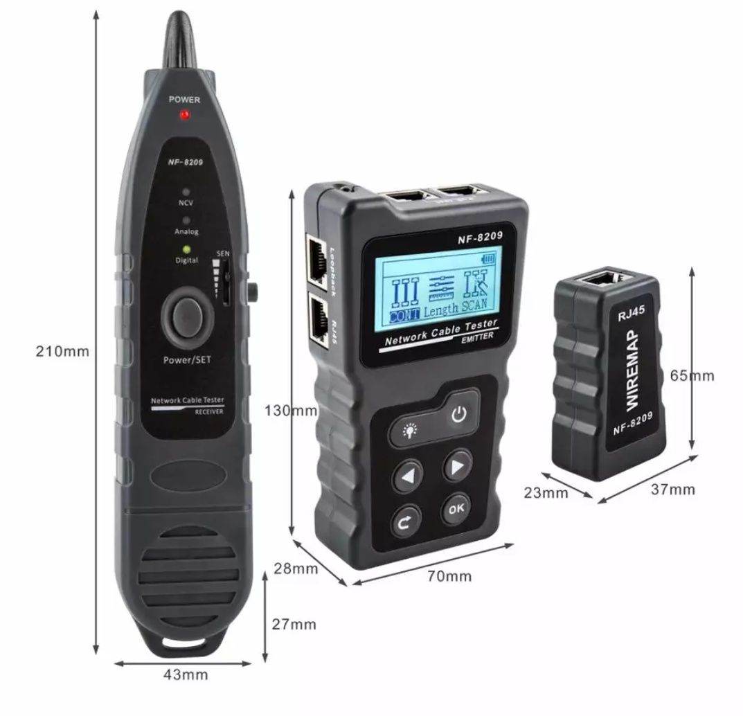 Noyafa NF 8209 Многофункциональный кабельный Lan тестер