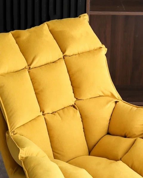 Кресло-качалка желтая/серая/розовая