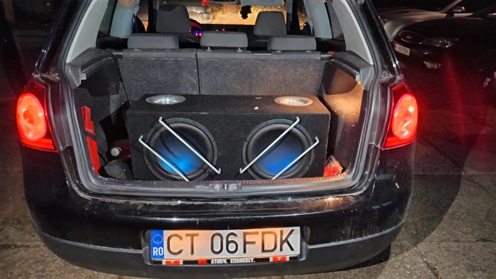 Statie subwoofer amplificator audio auto bass masina activ pasiv rms