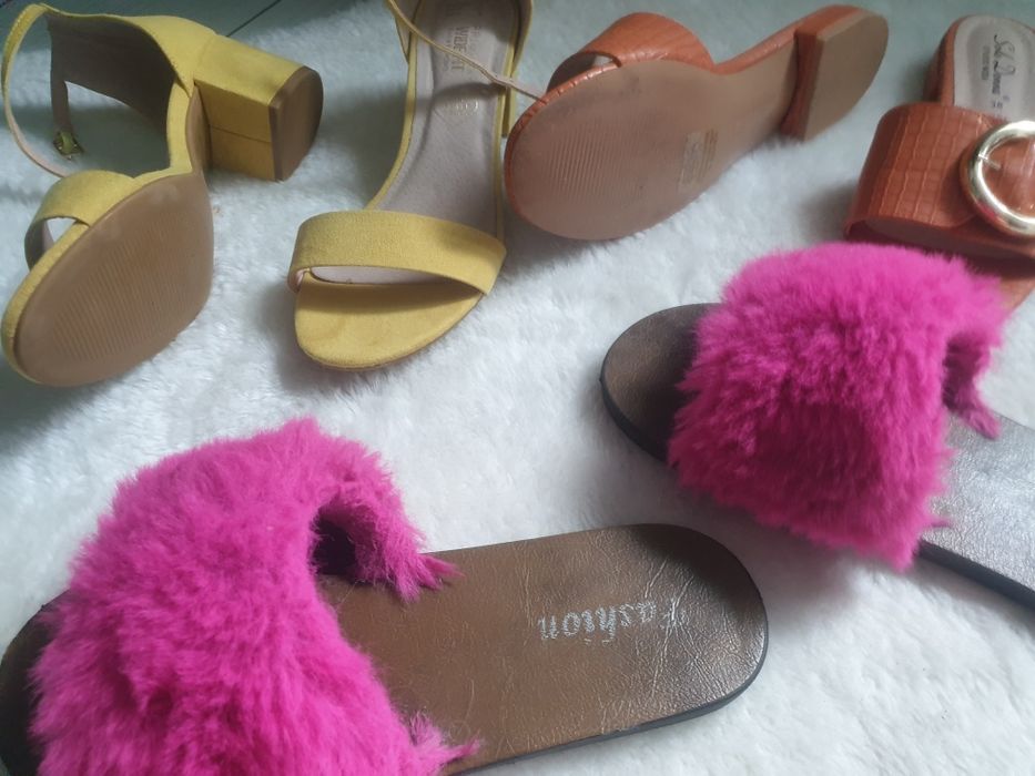 sandale galbene piele papuci orange piele papuci blana roz 38