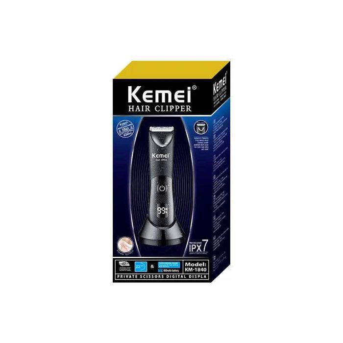 Kemei-1840 Inghinal, barba si corp, wireless, lumina led, 6000 rpm