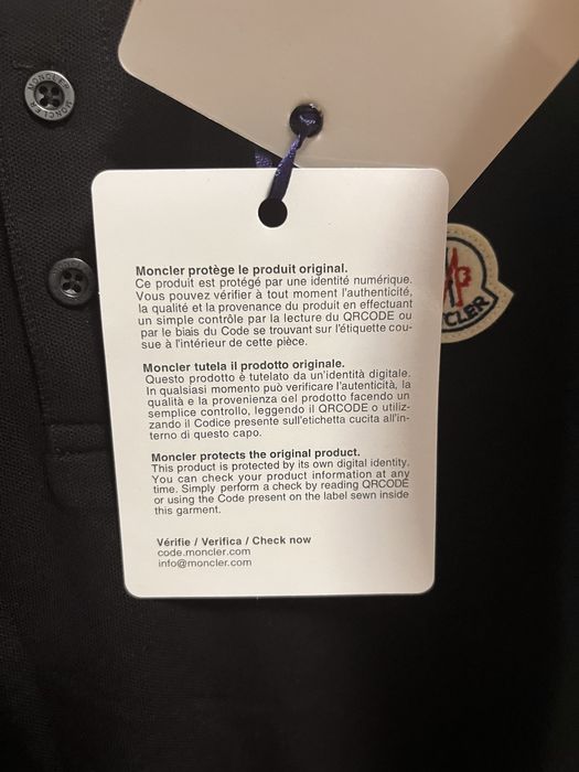 Moncler tricou polo negru