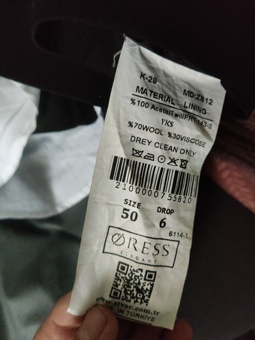 Costum ginere marimea 50, M, +papion si butoni negociabil