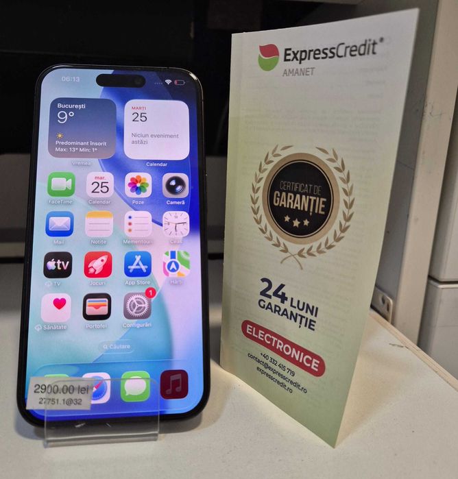 iPhone 15 Pro 128gb 87% bateria (AG32 B27751.1) 2 ANI GARANTIE!