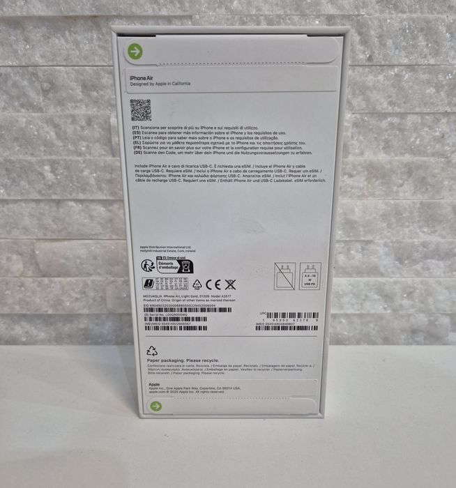 iPhone 17 Air 512GB. Sigilat !! Light Gold