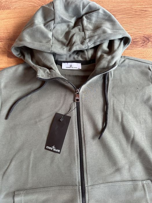 Мъжки,памучен,масленозелен екип Stone Island ГОЛЕМИ РАЗМЕРИ