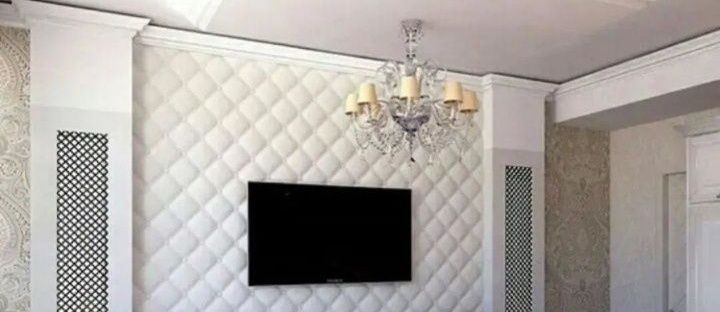 Акция! Скидка 30%. 3д Кожа, Волна, 3д кирпичный панель 1кв. Метрі 2000