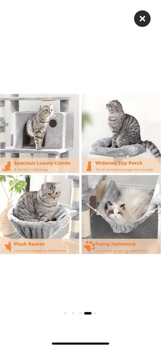 Ansamblu de joaca pentru pisici, copac cu culcus