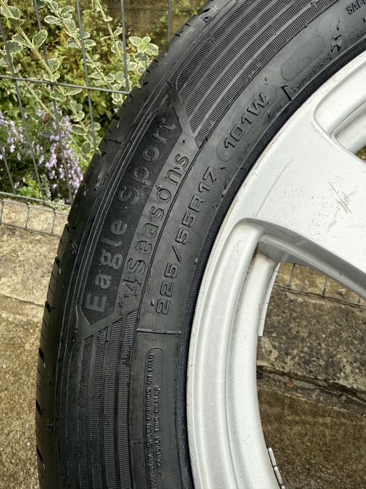 Jante R17 cu Cauciucuri 225/55/17 Goodyear 4 Season Noi!!!