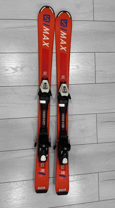 Детские Лыжи 110см ботинки 23 23.5 палки. Salamon из di-sport.