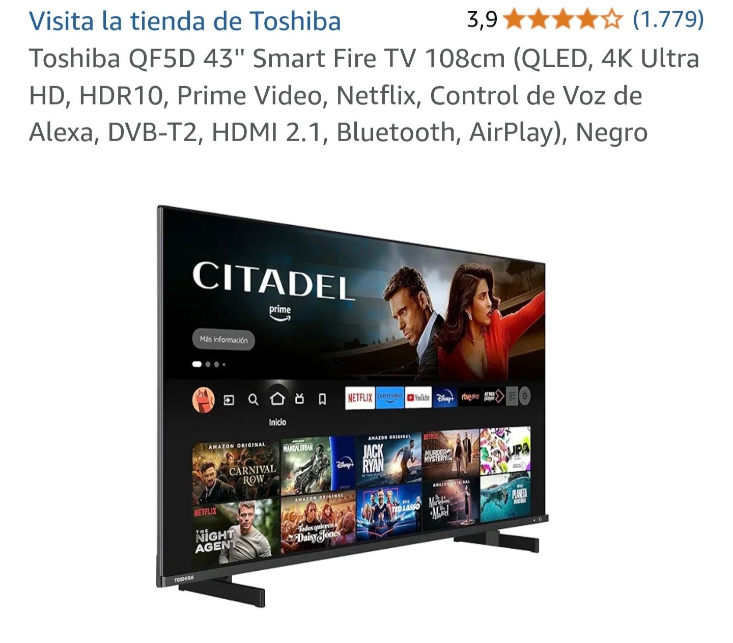 Vand TV Qled Toshiba