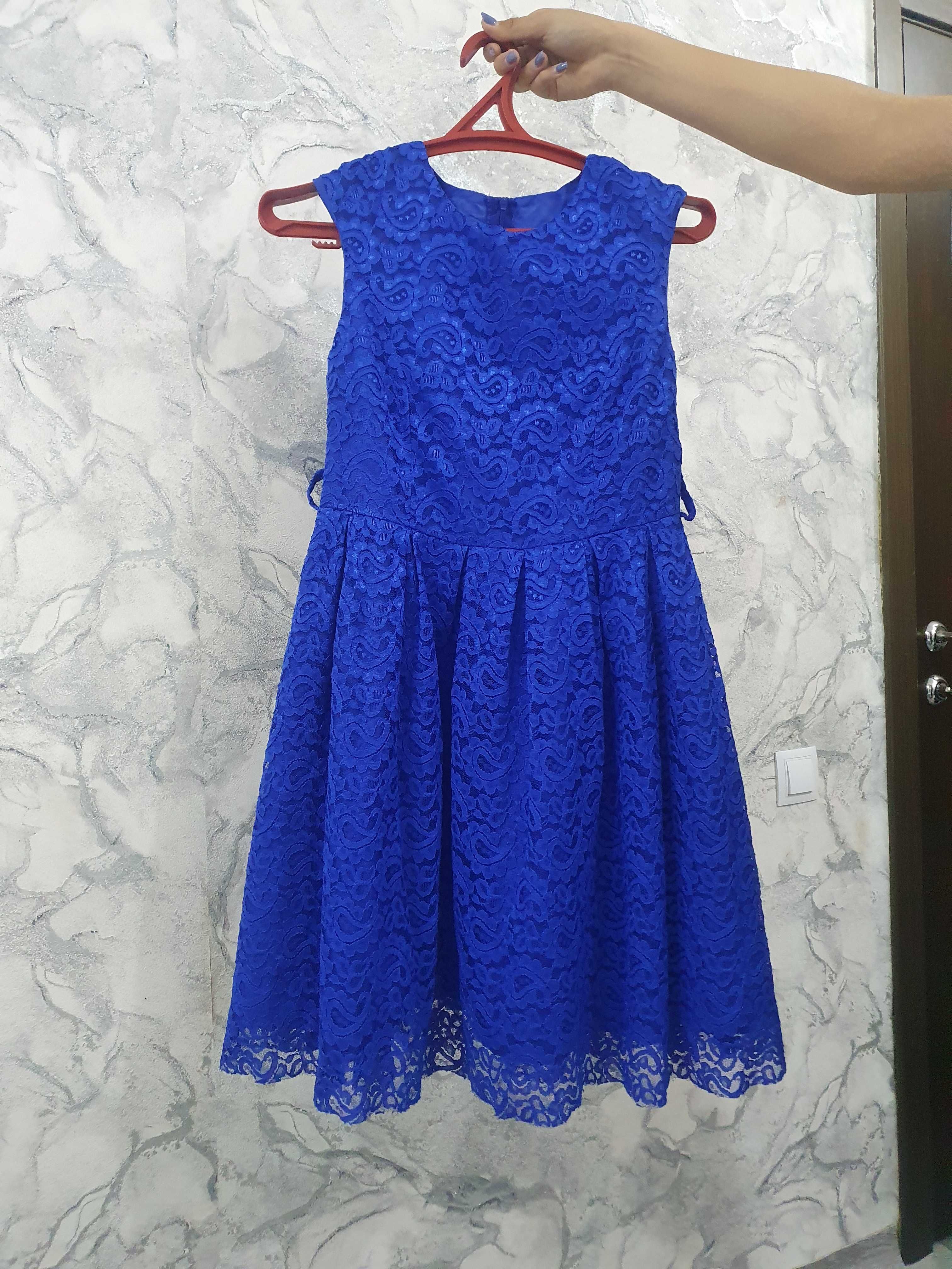 Синее платье, 10-12 лет