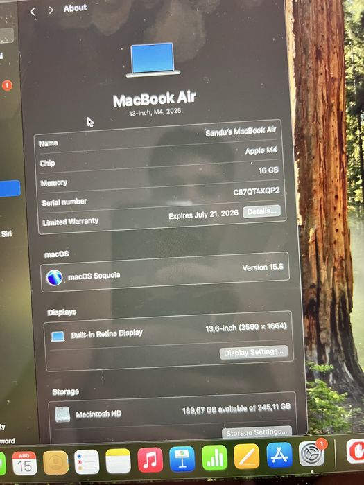 Mackbook air 13 m4