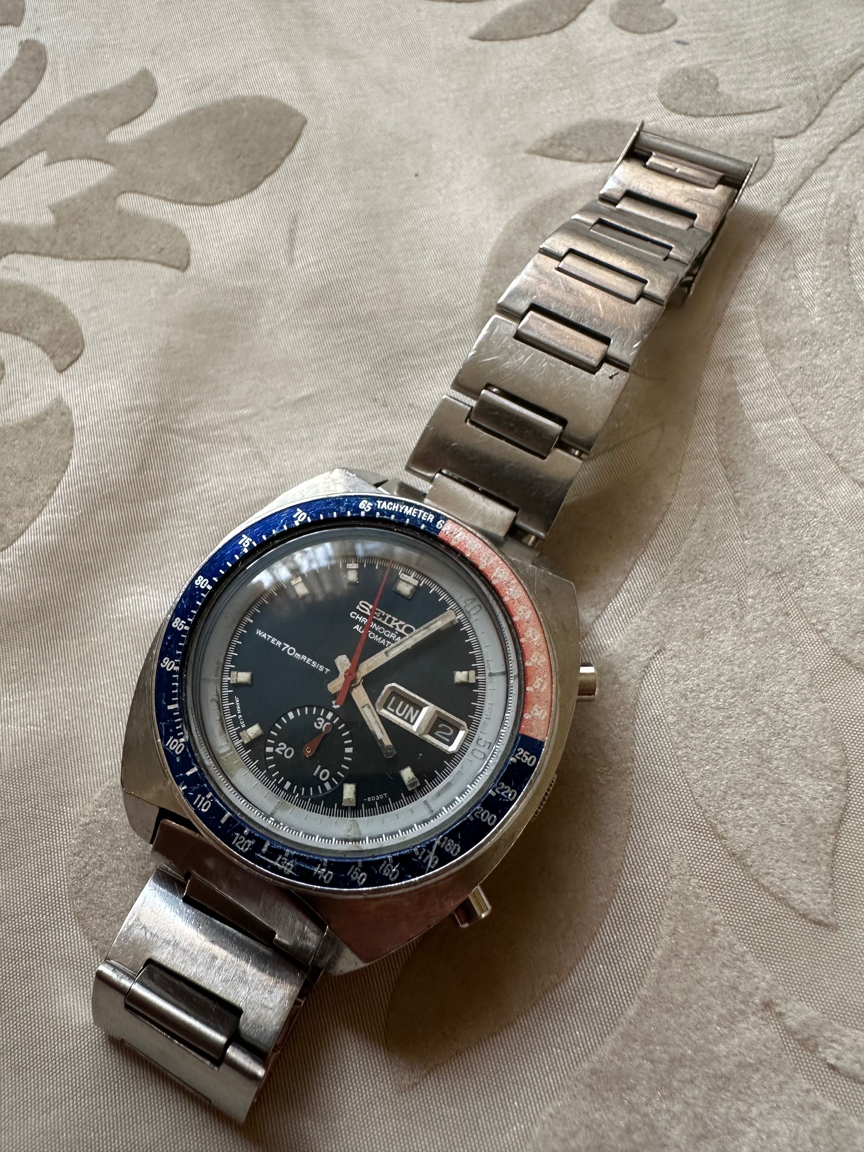 Seiko Pepsi Сейко хронограф мъжки часовник от 70те