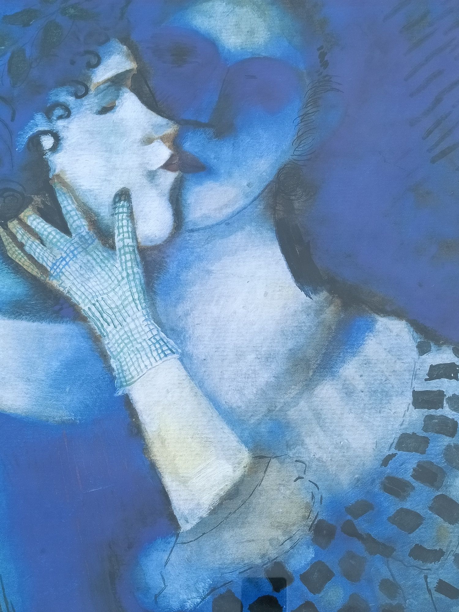 Litografie după celebra pictură, ,,Blue Lovers " 1914