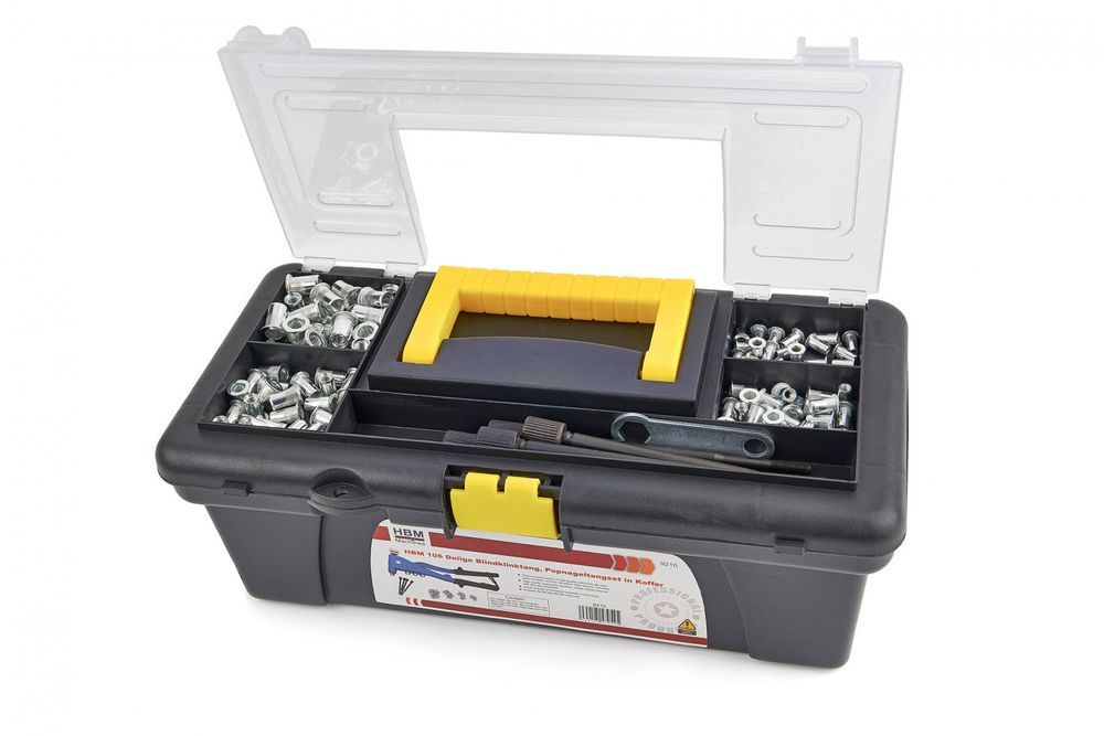 Set cleste pentru nituit piulite m3-m6 106 piese hbm machines olanda
