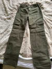 Карго панталон, цвят Каки, Pull and Bear S размер